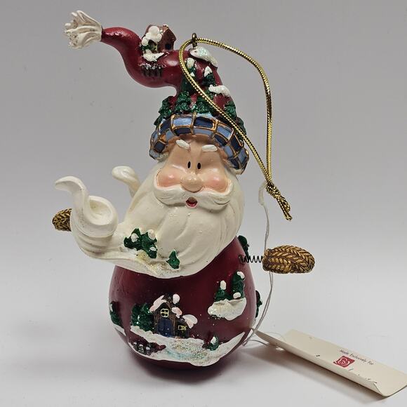 Lot of 3 Home Interiors “Let's Celebrate" Tree Ornaments Snowman Santa Reindeer - Picture 4 of 8